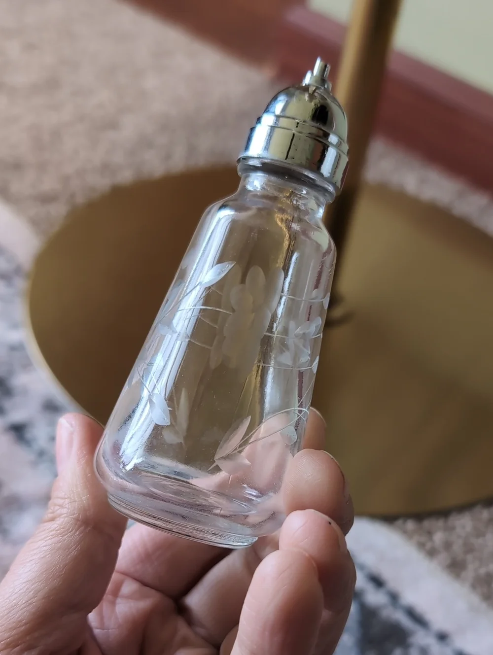 Princess House etched floral